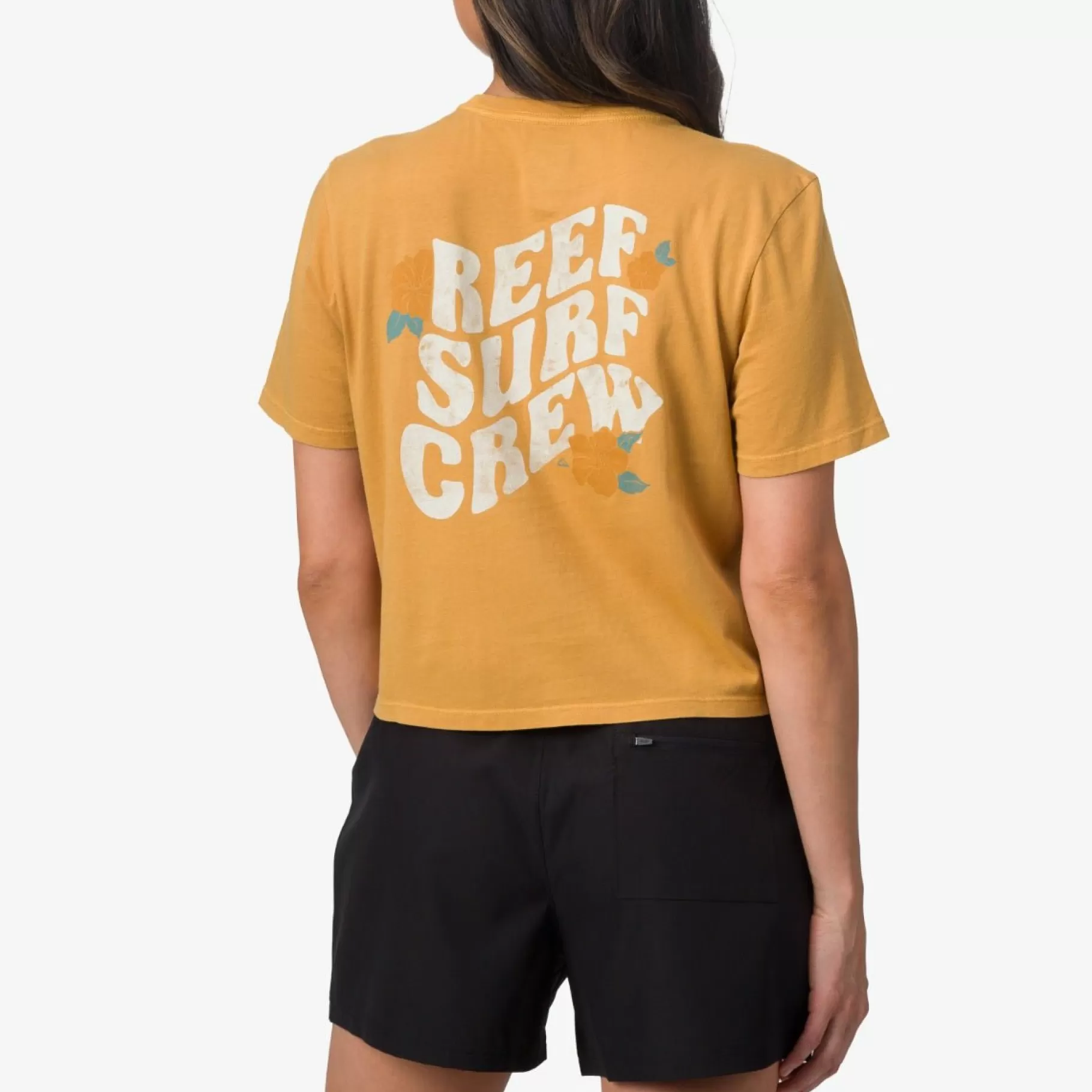 Women REEF T-Shirts>Sunkiss Crop Short Sleeve T-Shirt